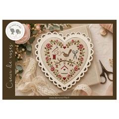 Stickvorlage De Mere En Fille - Coeur De Roses