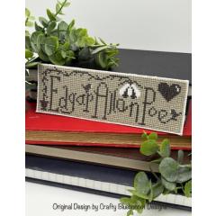 Stickvorlage Crafty Bluebonnet Designs - Edgar Allan Poe Bookmark