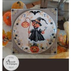 Stickvorlage Serenita Di Campagna - Halloween - Strega Zucca