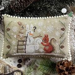 Stickvorlage Puntini Puntini - Snowman Lookalike - Bunny And Squirrel