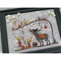Stickvorlage Stitches By Ethel - Halloween Chicken And Waffles