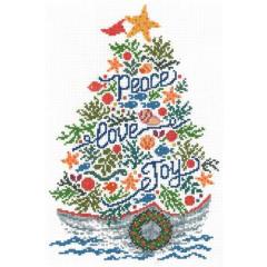 Stickvorlage Imaginating - Seaside Christmas Tree