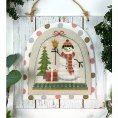 Stickvorlage Tiny Modernist - Winter Forest Snowglobe Snowman