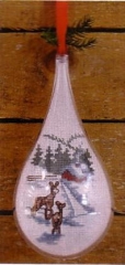 Oehlenschläger Stickpackung - Weihnachtshänger Winterlandschaft