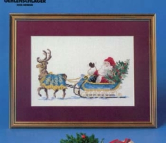 Stickpackung Oehlenschläger - Weihnachtsmann im Schlitten 30x40 cm