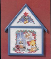 Oehlenschläger Stickpackung - Haus Weihnachtsfenster