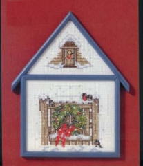 Oehlenschläger Stickpackung - Haus Weihnachtskranz