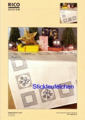 Stickvorlage Rico Design Kreuzstich - Tischdecke Glocken