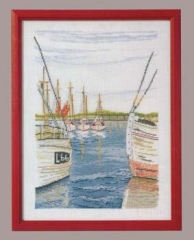 Stickpackung Oehlenschläger - Fischkutter im Hafen 33x44  cm
