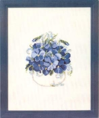 Stickpackung Oehlenschläger - Blaue Veilchen 23x30 cm