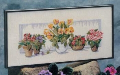 Stickpackung Oehlenschläger - Blumenfenster 24x50 cm
