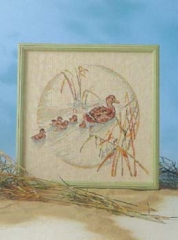 Stickpackung Oehlenschläger - Entenfamilie 35x35 cm
