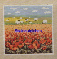 Stickpackung Oehlenschläger - Mohnblumenfeld 37x37 cm
