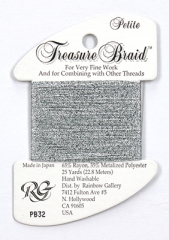 Rainbow Gallery Petit Treasure Braid - Silver Grey