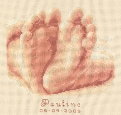 Vervaco Stickpackung - Geburtsbild Füße