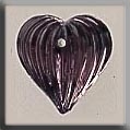 Mill Hill Glass Treasures 12068 - Medium Fluted Heart Amethyst