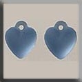 Mill Hill Glass Treasures 12076 - Very Small Domed Heart Matte Light Sapphire