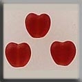 Mill Hill Glass Treasures 12082 - Small Channeled Heart Matte Ruby