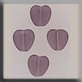 Mill Hill Glass Treasures 12085 - Small Channeled Heart Matte Amethyst