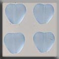 Mill Hill Glass Treasures 12089 - Medium Channeled Heart Matte Sapphire