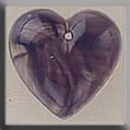 Mill Hill Glass Treasures 12099 - Medium Quartz Heart Purple