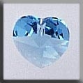 Mill Hill Crystal Treasures 13038 - Small Heart Alabaster Aquamarine