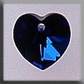 Mill Hill Crystal Treasures 13041 - Small Heart Alabaster Bermuda Blue