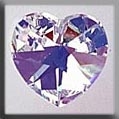 Mill Hill Crystal Treasures 13045 - Medium Heart Alabaster Crystal AB