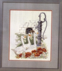 Oehlenschläger Stickpackung - Gänse & Wasserpumpe