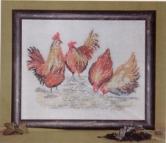 Stickpackung Oehlenschläger - Hühnerfamilie 40x50 cm