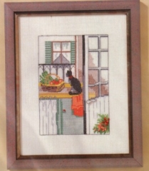 Stickpackung Oehlenschläger - Katze am Fenster 20x25 cm