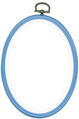 Vervaco Kunststoffrahmen blau oval 10x14 cm