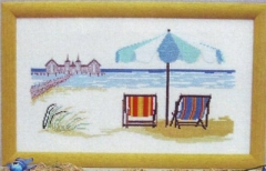 Stickpackung Oehlenschläger - Liegestühle am Strand 23x40 cm