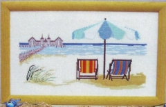 Oehlenschläger Stickpackung - Liegestühle am Strand