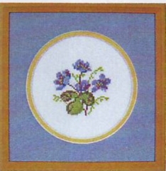 Oehlenschläger Stickpackung - Blaue Blumen