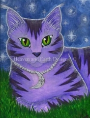 Stickvorlage Heaven and Earth Astra Moon Cat