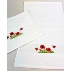 Permin of Copenhagen - Gästetücher Mohnblumen 2er-Pack