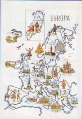 Stickpackung Oehlenschläger - Landkarte Europa 70x100 cm