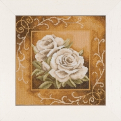 Stickpackung Lanarte - Weiße Rosen (Ausverkauf)