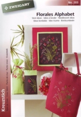 Stickvorlage Zweigart - Florales Alphabet No. 203
