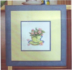 Stickpackung Oehlenschläger - Blumentasse 23x23 cm