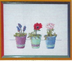 Stickpackung Oehlenschläger - Blumentöpfe 20x29 cm