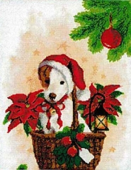 Stickvorlage Kustom Krafts - Puppy Santa