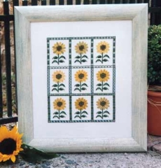 Mustertuch Sonnenblumen - Stickpackung Christiane Dahlbeck