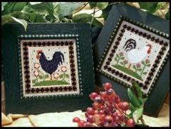Stickvorlage Little House Needleworks - Two Roosters