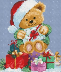 Stickvorlage Kustom Krafts - Christmas Teddy
