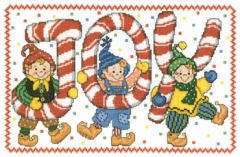 Stickvorlage Imaginating - Joyous Elves (Ausverkauf)