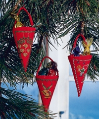 Permin of Copenhagen Stickpackung - Weihnachtshänger 3er-Pack (Ausverkauf)