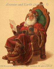 Stickvorlage Heaven and Earth - St. Nicholas in His Chair (Ausverkauf)