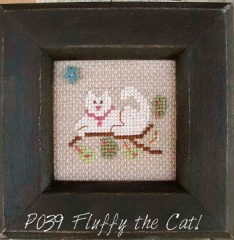 Stickvorlage Samsarah Design Studio - Our House Pearls - Fluffy The Cat